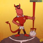 کاریکاتور عمر مومنی به بهانه درخشش کاسمیرو با پیراهن شیاطین سرخ