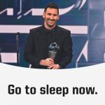 پایان متفاوت سخنرانی مسی پس از بردن جایزه The Best خطاب به فرزندانش: حالا برید بخوابید!